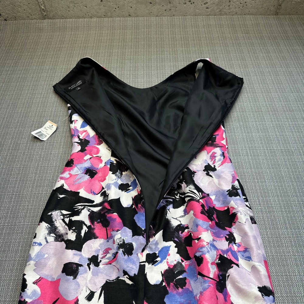 New Black Label Evan-Picone Floral Sheath Dress Size 2‎ Party Wedding Event - Picture 7 of 11